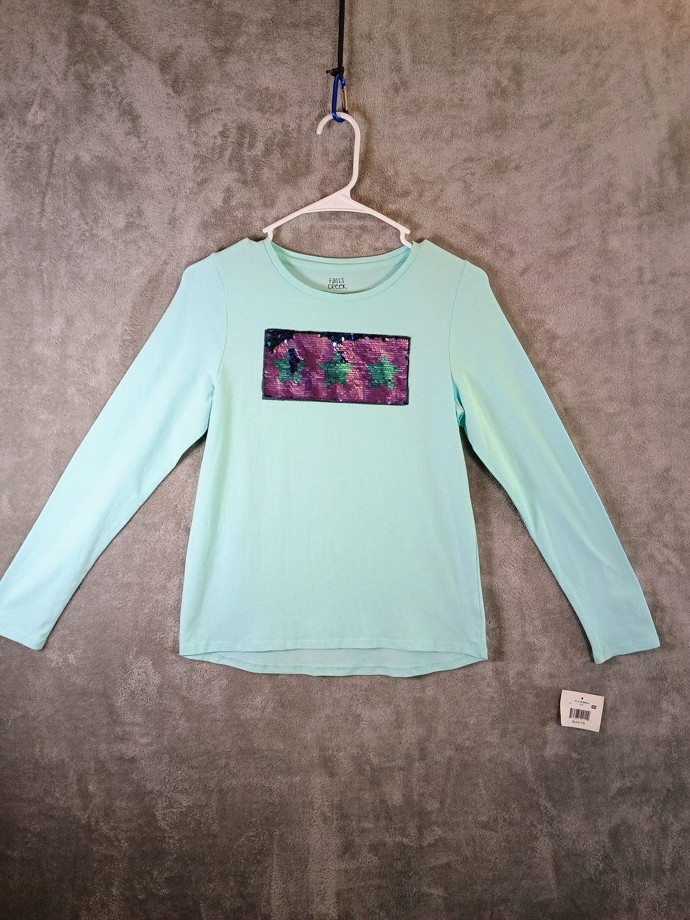 Falls Creek Girls Mint Green Long Sleeve Tee 14/16